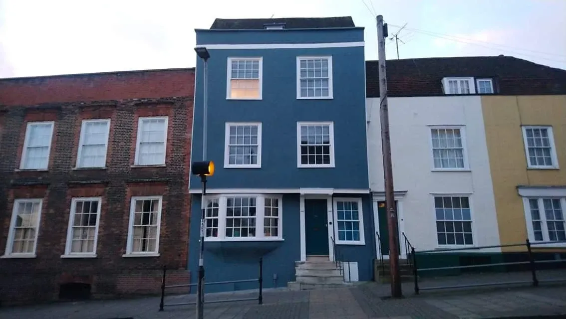 Front of Martin's 5-bed Georgian house